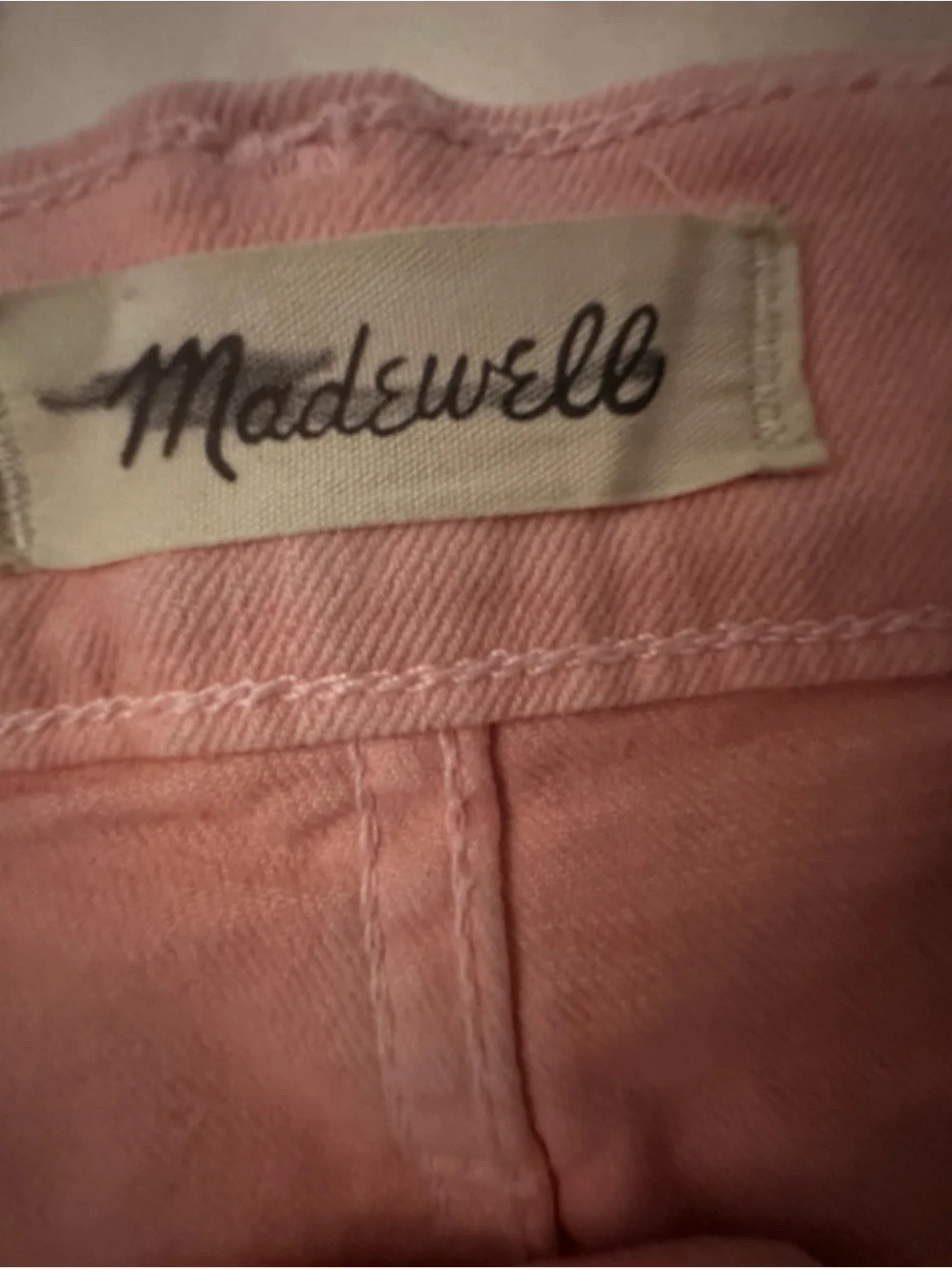 Madewell Peach Denim Cutoff Shorts